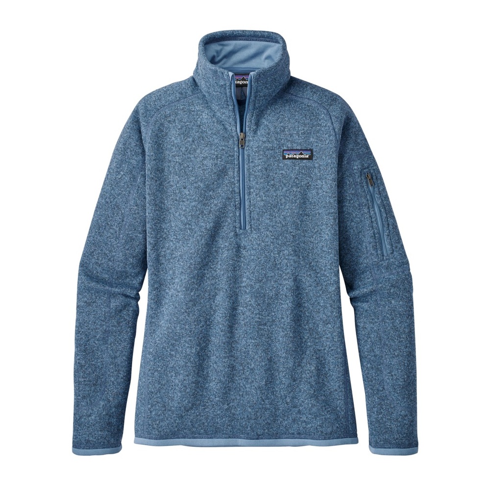 Patagonia Women's Heathered Blue 1/4 zip sweater